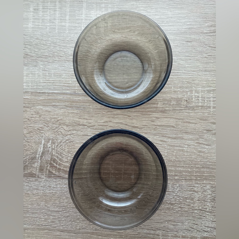 Set of 2 Arcoroc France Smoky Glass Bowls 🖤🖤✨ - Picture 4 of 7